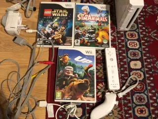 Wii + Controller & 3 Spil, LEGO, UP