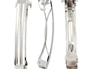 Hårspænde, L: 8 cm, B: 8 mm, forsølvet, 30stk./ 1 pk.