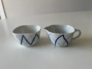 Danild Lyngby Harlekin sukker og flødesæt 