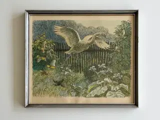 Johannes Larsen, svane ved plankeværk