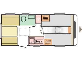 2023 - Adria Aviva 492 LU   Adria Aviva 492 LU 2023 med enkeltsenge - Kommer til sommer hos Camping-specialisten Aarhus