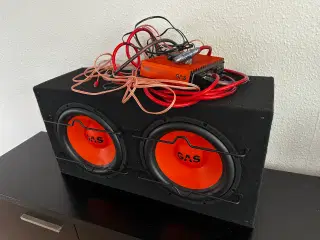 GAS MAD B1-baspakke 2x12" subwoofer og forstærker 