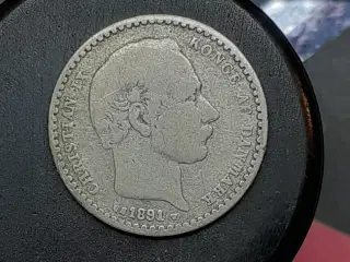 25 øre 1891 sølv