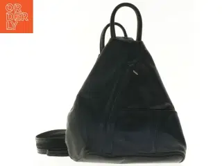 Sort rygsæk i læder fra Valentino (str. 31 x 41 cm)