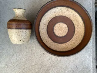 Vase og fad/skål 