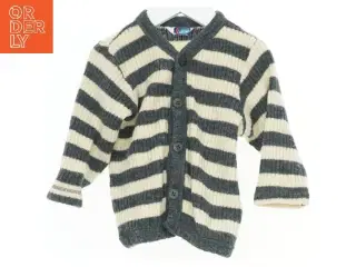 Strikket cardigan med striber fra Joha (str. 80)