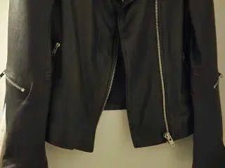 Skindjakke,  sort str M