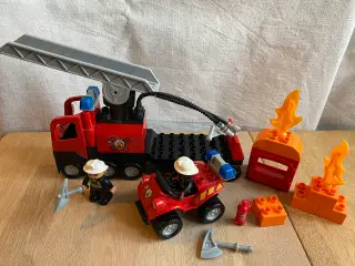 Duplo LEGO brandbil, brand ATV, 2 mænd og tilbehør