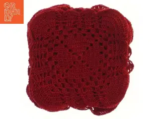 Røde hæklet dækkeservietter (str. 14x14 cm)