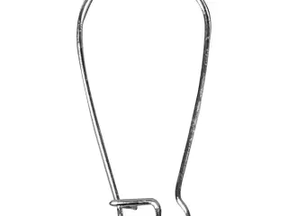 Forsølvede ørebøjler 25 mm - 6 stk. pakke