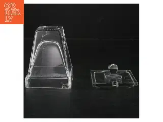 Håndlavet Glas krukke med låg