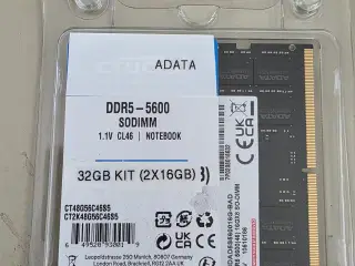 ADATA DDR5-5600 SO-DIMM RAM 32GB Kit (2x16GB)
