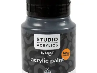 Creall Studio Akrylmaling, dækkende, black (99), 500ml/ 1 fl.