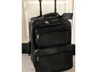 Minikuffert, lækkert blødt sort læder