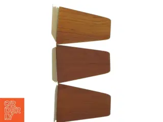 Teak træ Bogstøtter (str. 13 x 15 cm. 3 styk)