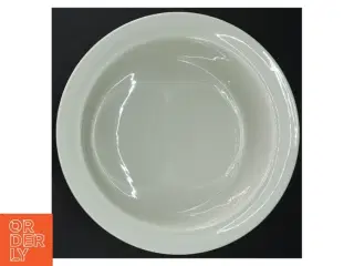 Hvid porcelæn skål og tallerken fra Rrstrand (str. Ø. 23,5 cm)