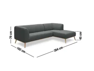 Sofa med Chaiselong 