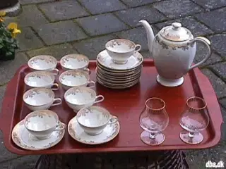 Mokkakopper. Kaffekande. Cognacglas. Mrk. Thomas G