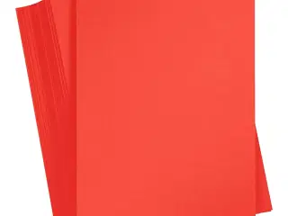 Karton, A4, ark 210x297 mm, 180 g, rød, 100 ark/ 1 pk.