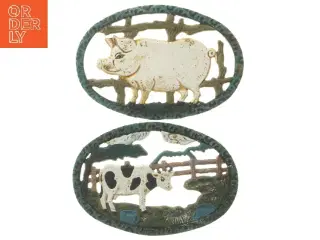 Retro bordskånere med dyremotiver (str. 23,5x16 cm)