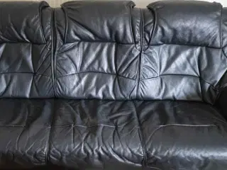 Læder sofaer  gives væk brugt 