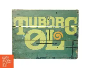 Gammel Tuborg træ ølkasse fra Tuborg (str. 47 x, 30 x 36 cm)