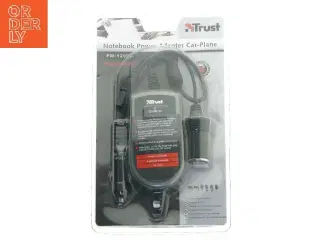 Bil-Luft notebook strømforsyning adapter fra Trust (str. 26x16 cm)