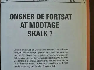 skalk nr. 1-6 + særnummer 1993 i samlemappe, emne: