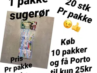 1 pakke nye sugerør