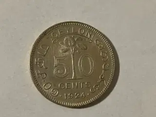 50 Cents Ceylon 1924