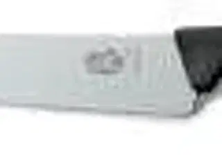 2 stk. Kokkekniv Victorinox 190 mm sort m/bølgeskær