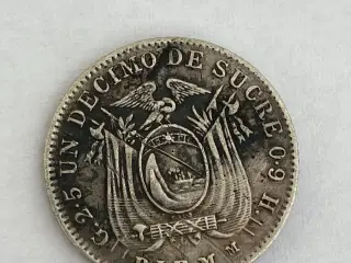 1 Decimo Ecuador 1915 - Dårlig stand