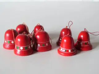 Røde træ juleklokker