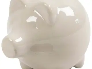 Sparegris, H: 8 cm, B: 8,5 cm, råhvid, 10stk./ 1 pk.