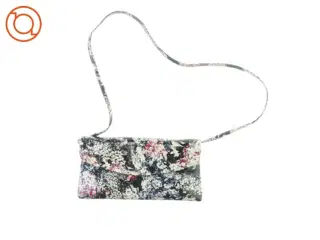 Blomstret glimmer Taske med aftagelig rem og dustbag fra Peter Kaiser (str. 14 x 28 cm)