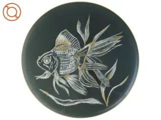 Håndmalet Vægplatte Fiskemotiv fra Union Gile (str. 32 cm)