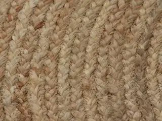 Gulvtæppe 150 cm rundt flettet jute