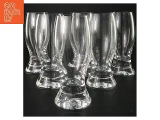 Sæt af 6 ølglas fra Eb (str. 6 stk Ø 6,5 cm længde 18 cm)