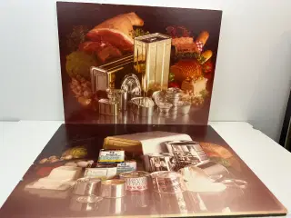 2 stk. originale foto-kunsttryk på plade (retro)