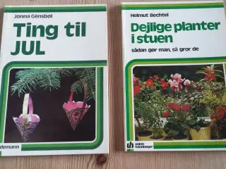 bog med jul og planter