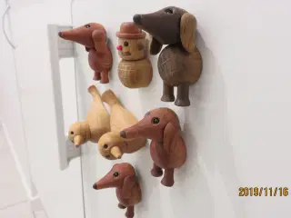 Hunde og fugle til køleskabselementer
