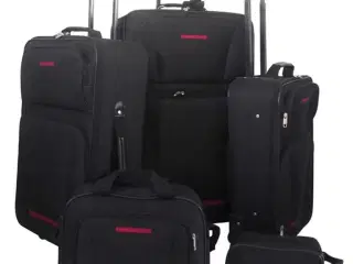 Kuffert sæt i fem dele sort