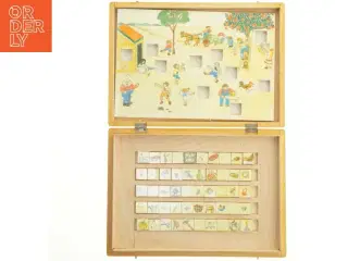 Retro Træ pædagogisk puslespil (str. 39x28 cm)