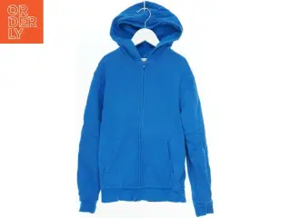 Blå hættetrøje med lynlås fra H&M (str. 152)