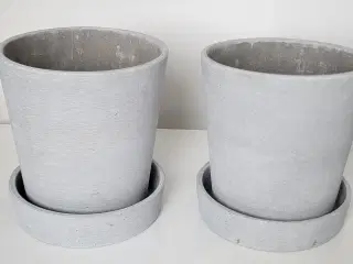 2 potter grå. Hübsch. Ubrugte