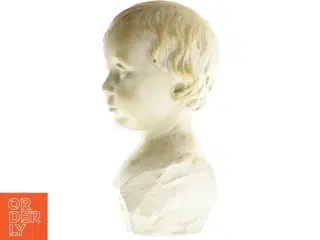 Skulptur af menneskehoved, gipsbuste (str. 33 cm)