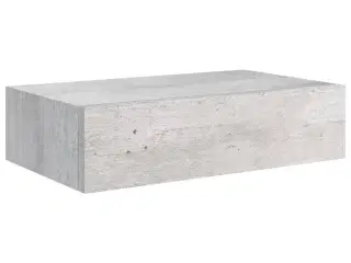 Hylder med skuffe 2 stk. 40x23,5x10 cm MDF betongrå