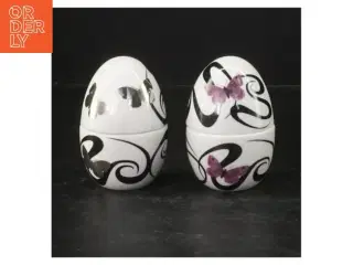 Dekorative porcelænsæg fra Summerbird (str. 9 cm)
