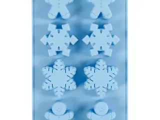 Silikoneform, iskrystaller og småkagemænd, H: 2,5 cm, L: 3 cm, B: 4,5 cm, 12,5 ml, 1 stk.