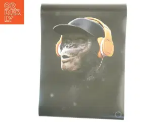 Plakat med abe iført hovedtelefoner fra Minida Design Studio (str. 50 x 70)